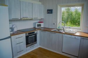 Kuchyň nebo kuchyňský kout v ubytování Aurora View Cabin