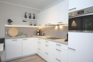 Küche/Küchenzeile in der Unterkunft Ferienwohnung Windherz
