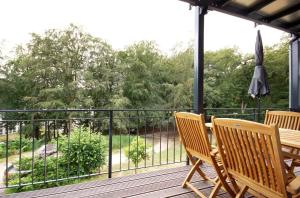 Ein Balkon oder eine Terrasse in der Unterkunft Ferienwohnung Windherz