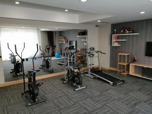 Fitness centrum a/nebo fitness zařízení v ubytování Inci Class Hotel