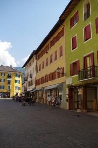 a group of buildings on a city street at Da Francesca in Fiera di Primiero
