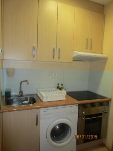 kuchnia ze zlewem i pralką w obiekcie Apartamento Lorena w Murcji