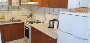 Kuchyň nebo kuchyňský kout v ubytování Apartments Vila Lavanda