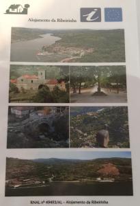 a collage of photos of alhambra ale battlefield at Alojamento da Ribeirinha in Cárquere