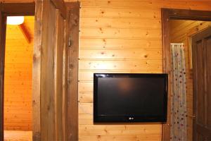 A television and/or entertainment centre at Camping Abadesses