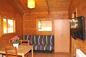 A television and/or entertainment centre at Camping Abadesses