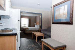 Kuchyň nebo kuchyňský kout v ubytování Paradise Inn and Suites