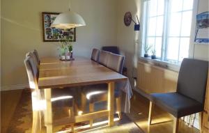 een eettafel en stoelen in een kamer bij Beautiful Home In Vilshult With Kitchen in Vilshult