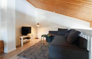 a living room with a couch and a tv at Awesome Home In Brans With Wifi in Branäs