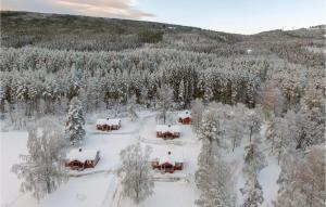 an aerial view of a cabin in the snow at 2 Bedroom Awesome Home In Sysslebck in Sysslebäck