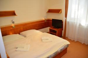 Кровать или кровати в номере Penzion Fontis Terrae