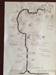 a drawing of a tree of life at Maison Cassius in Issogne