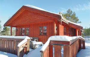 Three-Bedroom Holiday Home In Amli v zimě