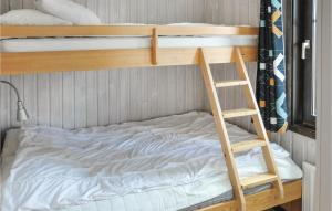 a bunk bed with a ladder next to a bunk bedsheet at Awesome Apartment In Slen With 2 Bedrooms And Sauna in Sälen