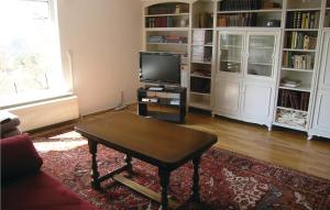 a living room with a tv and a coffee table at Awesome Home In Kelkheim-eppenhain With Wifi in Vockenhausen