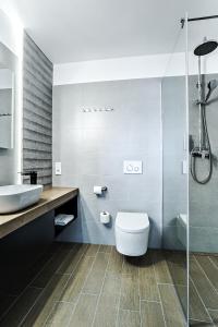 Kúpeľňa v ubytovaní Apartamenty Nowa Kamienica Częstochowa Centrum Szymanowskiego 22A