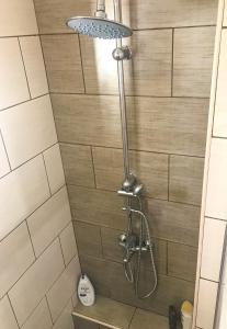 łazienka z prysznicem z głowicą prysznicową w obiekcie Marina Apartment w mieście Artemida +31 zdjęć