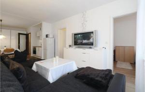 ein Wohnzimmer mit einem Sofa und einem TV in der Unterkunft Nice Apartment In Goslar With 2 Bedrooms in Hahnenklee-Bockswiese