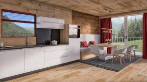 Dapur atau dapur kecil di HOCHoben Chalets & Mobilhomes