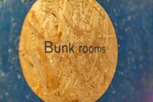 a brown penny with the words bundle rooms on it at Hayama Umino Hotel in Hayama