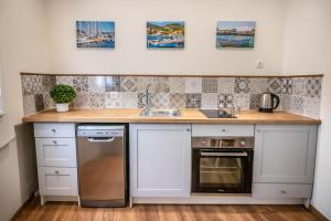 A kitchen or kitchenette at Levkosh Apartments at Lefkada's Heart