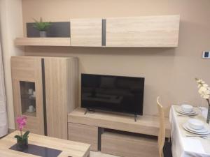 TV a/nebo společenská místnost v ubytování Apartamentos Vacacionales Joctis, 1º A