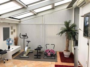 カンヌにあるViva Riviera - 4 Bedrooms 2 Bathrooms Cannesのジム(トレッドミル、エクササイズ機器付)