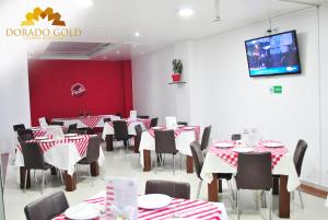 TV a/nebo společenská místnost v ubytování Hotel Dorado Gold