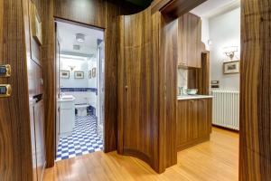 a bathroom with a toilet and a sink at Pantheon Antique Suite in Rome +38 photos