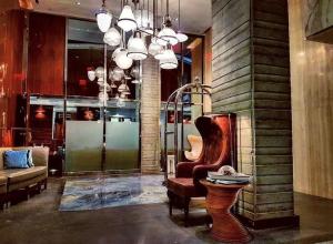 Istumisnurk majutusasutuses Hotel Hugo