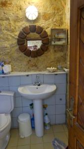 A bathroom at Rosalia Apartments