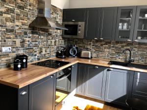 Kuchyň nebo kuchyňský kout v ubytování Apartment Elis