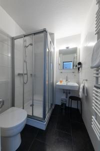 Koupelna v ubytování Hotel Central