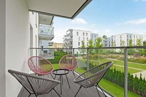 Balkón alebo terasa v ubytovaní Wave Apartments - Nadmorze