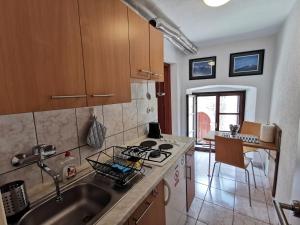 Kuchyňa alebo kuchynka v ubytovaní Studio apartman Galerija + 31 fotografií