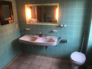 Ένα μπάνιο στο Hauckwald Apartment 3