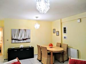 A seating area at Demy's apartment