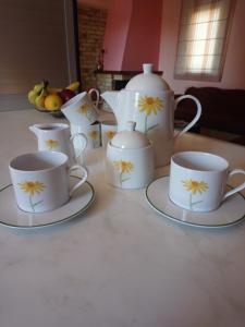 Coffee and tea making facilities at Holiday Home in Chalkidiki, Lakkoma
