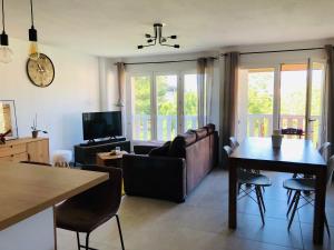 TV a/nebo společenská místnost v ubytování Appartement de charme idéalement situé