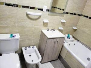 A bathroom at Hotel Pucará