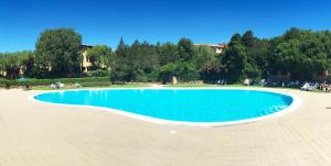 a swimming pool with blue water in a park at Happy Family 50 in Porto Rotondo