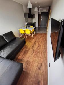 Televízia a/alebo spoločenská miestnosť v ubytovaní Apartament Cyprys 2