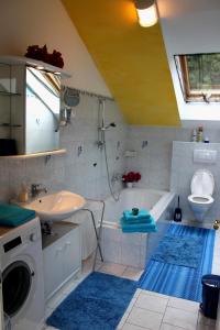 Bilik mandi di Ferienwohnung am Wörthersee Villa Waldbach