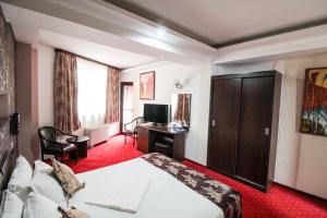 TV a/nebo společenská místnost v ubytování Hotel Razvan