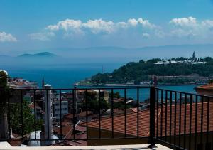 a view of the ocean from a balcony at ROYAL TAKSIM SUITES in Istanbul