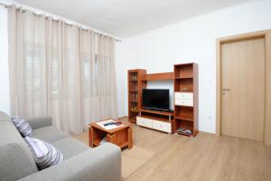 Televízia a/alebo spoločenská miestnosť v ubytovaní Apartments Anka