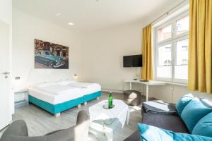Cama o camas de una habitación en Hotel Stadtkrug