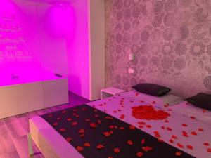 Posteľ alebo postele v izbe v ubytovaní Hotel Mediterraneo Ombrellone e Lettini Inclusi