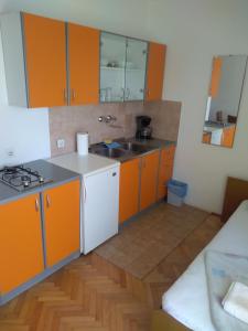 Kuchyň nebo kuchyňský kout v ubytování Apartmants Emy