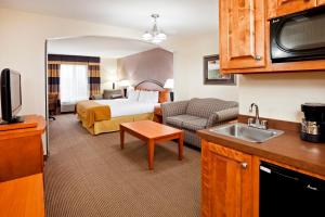 A kitchen or kitchenette at Holiday Inn Express Forest City, an IHG Hotel